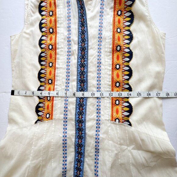 Tory Burch Embroidered Adriana Fit & Flare Dress Size 2 - Picture 14 of 15